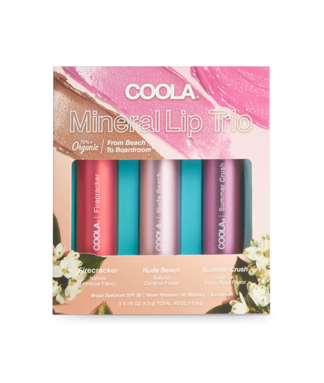 Coola Mineral Liplux® SPF 30 Organic Tinted Trio