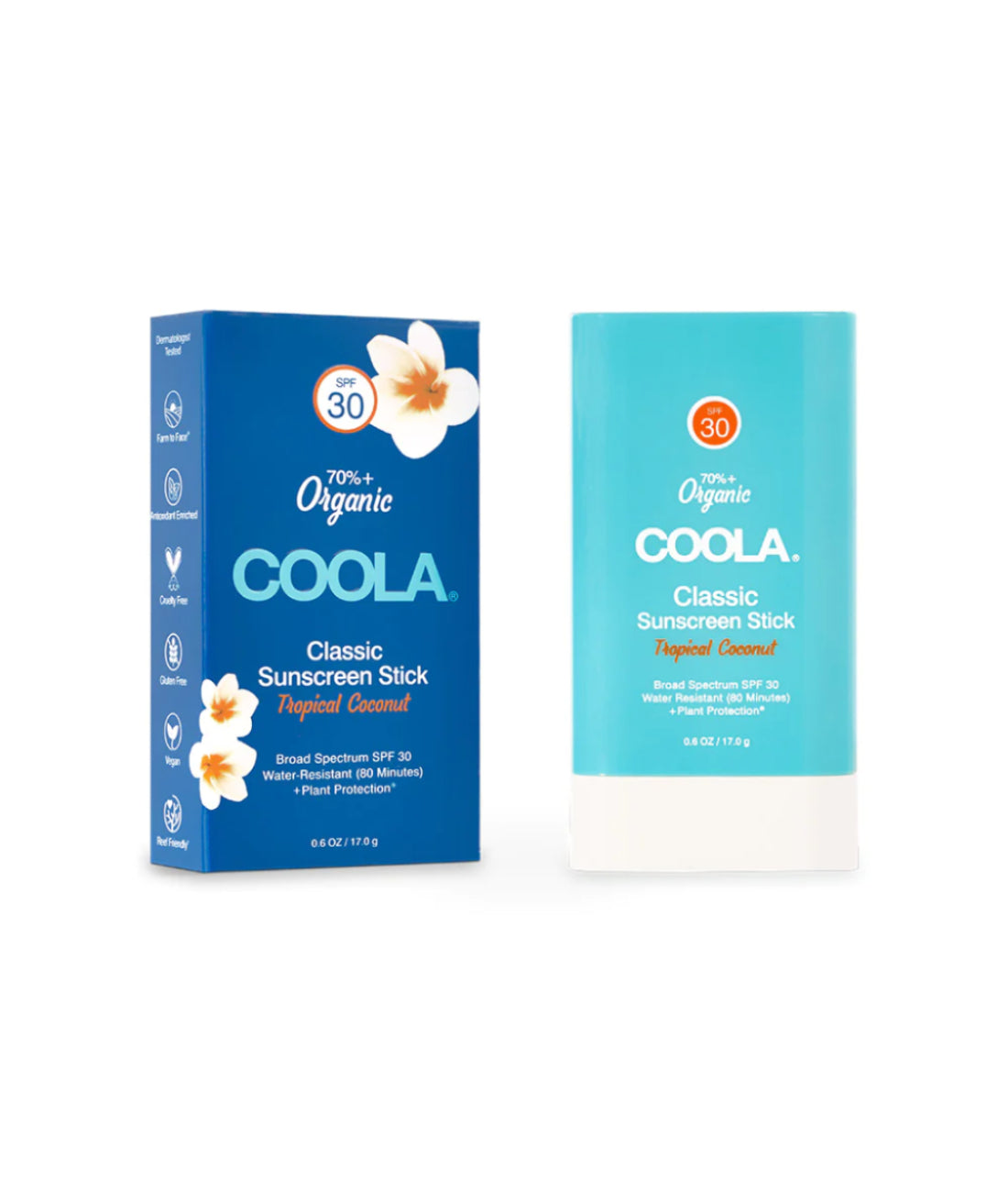 Coola Classic Organic Sunscreen Stick SPF 30 - Tropical Coconut