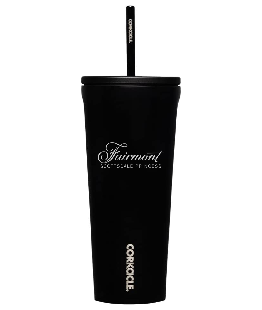 Fairmont Exclusive Corkcicle Logo Tumbler Insulated Straw Cup - Black