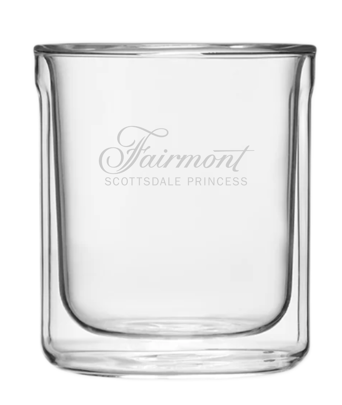 Fairmont Exclusive Corkcicle Logo Insulated Double-Walled Rocks Glass - Clear Glass