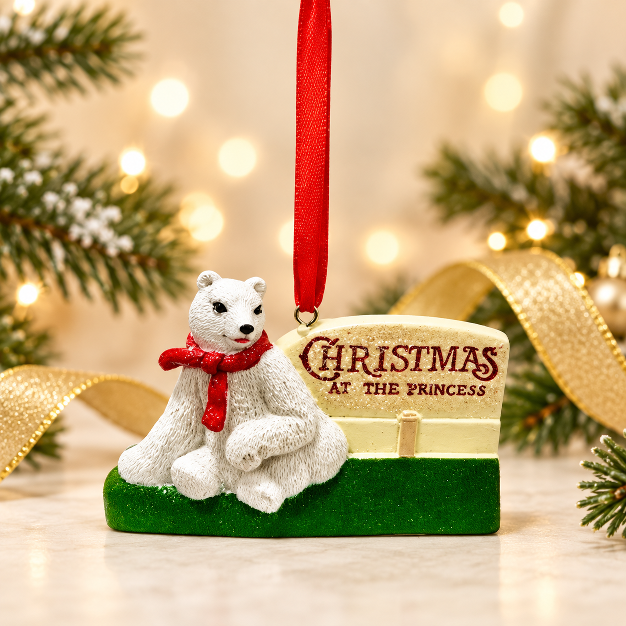 Christmas at the Princess Polar Bear Ornament