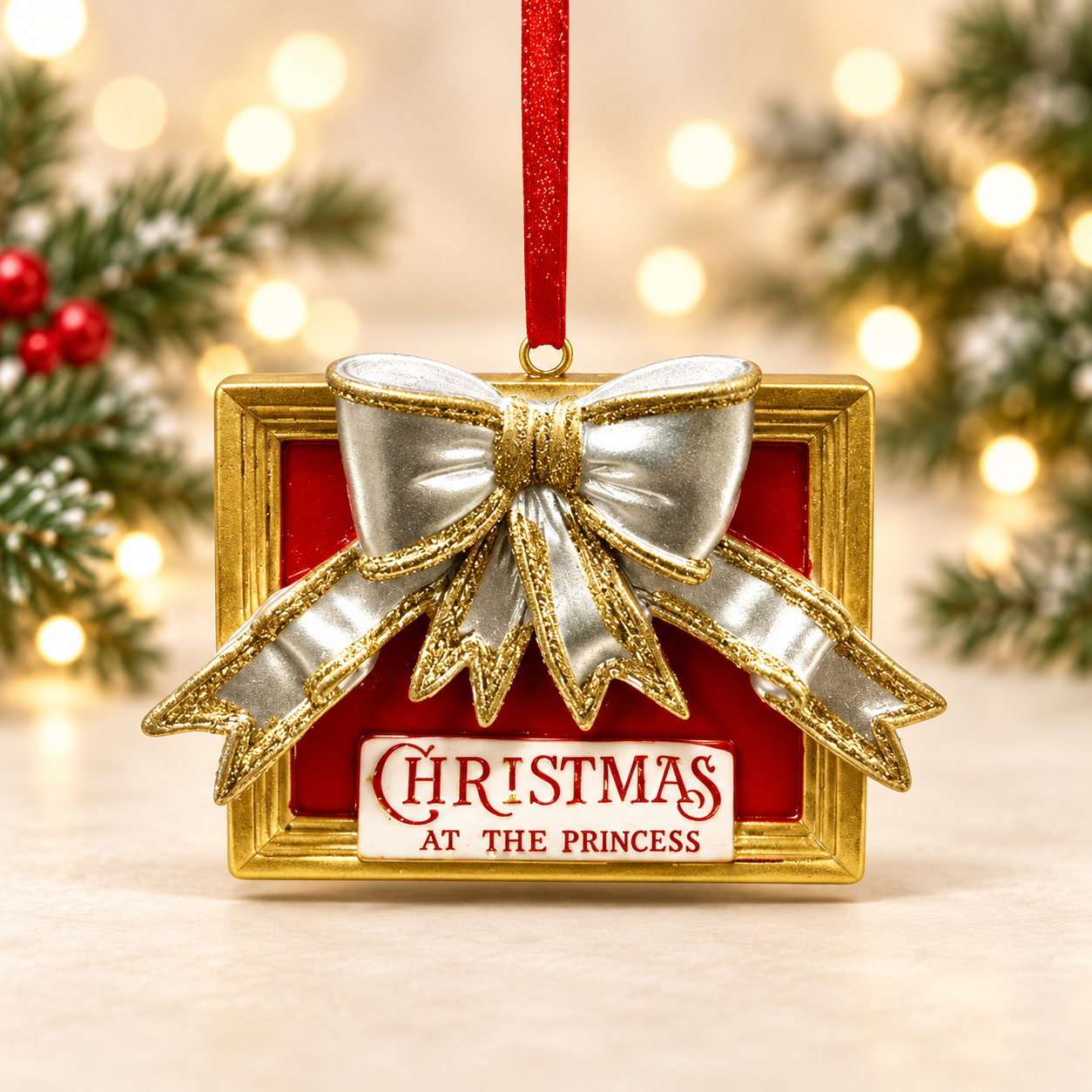 Christmas at the Princess Bow Ornament