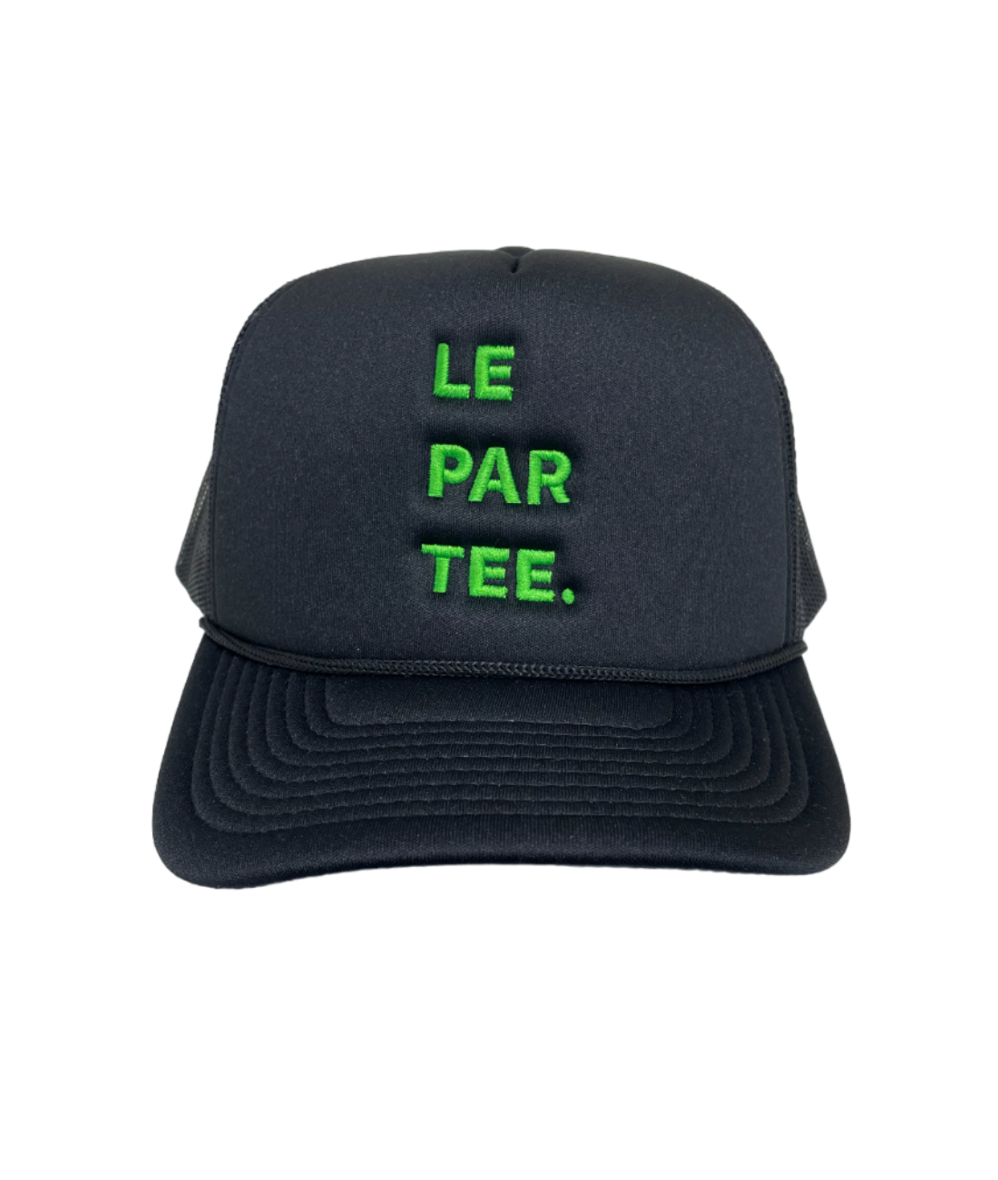 Black + Green Le Par Tee Trucker Hat