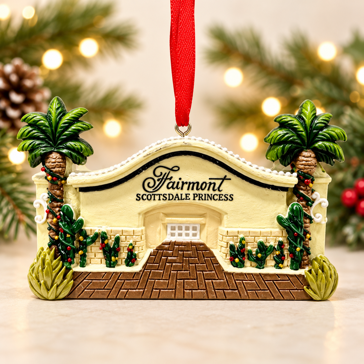 Christmas at the Princess Hotel Front Drive Ornament