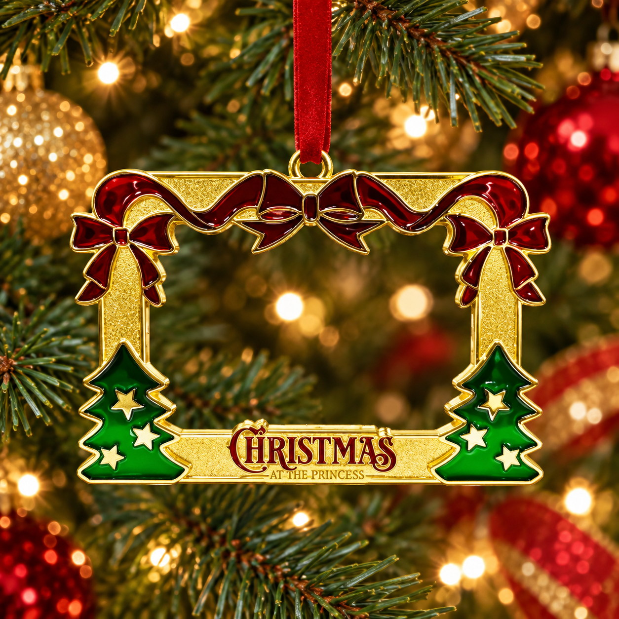 Christmas at the Princess Metal Frame Picture