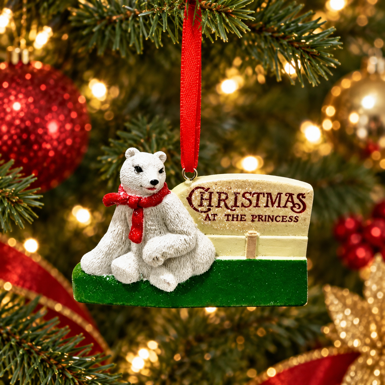 Christmas at the Princess Polar Bear Ornament