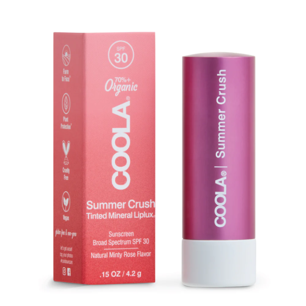 Coola Mineral Liplux® Organic Tinted Lip Balm Sunscreen SPF 30 - Summer Crush