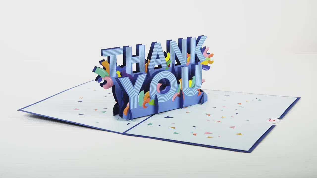 Confetti Thank You 3D Card