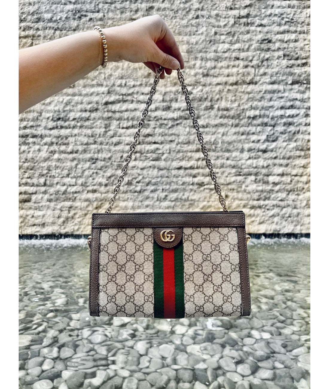 Resale Gucci Ophidia GG Magnetic-Closure Shoulder Bag