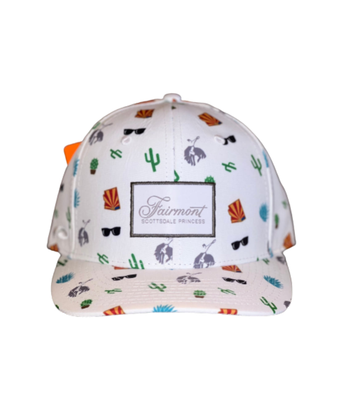 White Icon Patterned Fairmont Scottsdale Princess Logo Hat