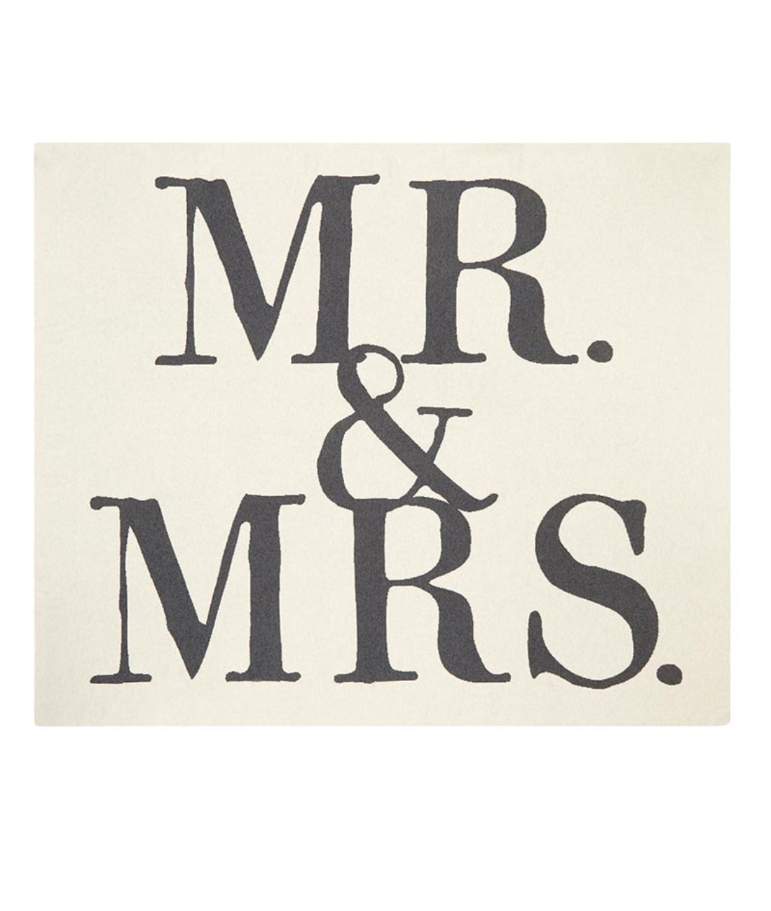 Luxe Throw - Mr. & Mrs.