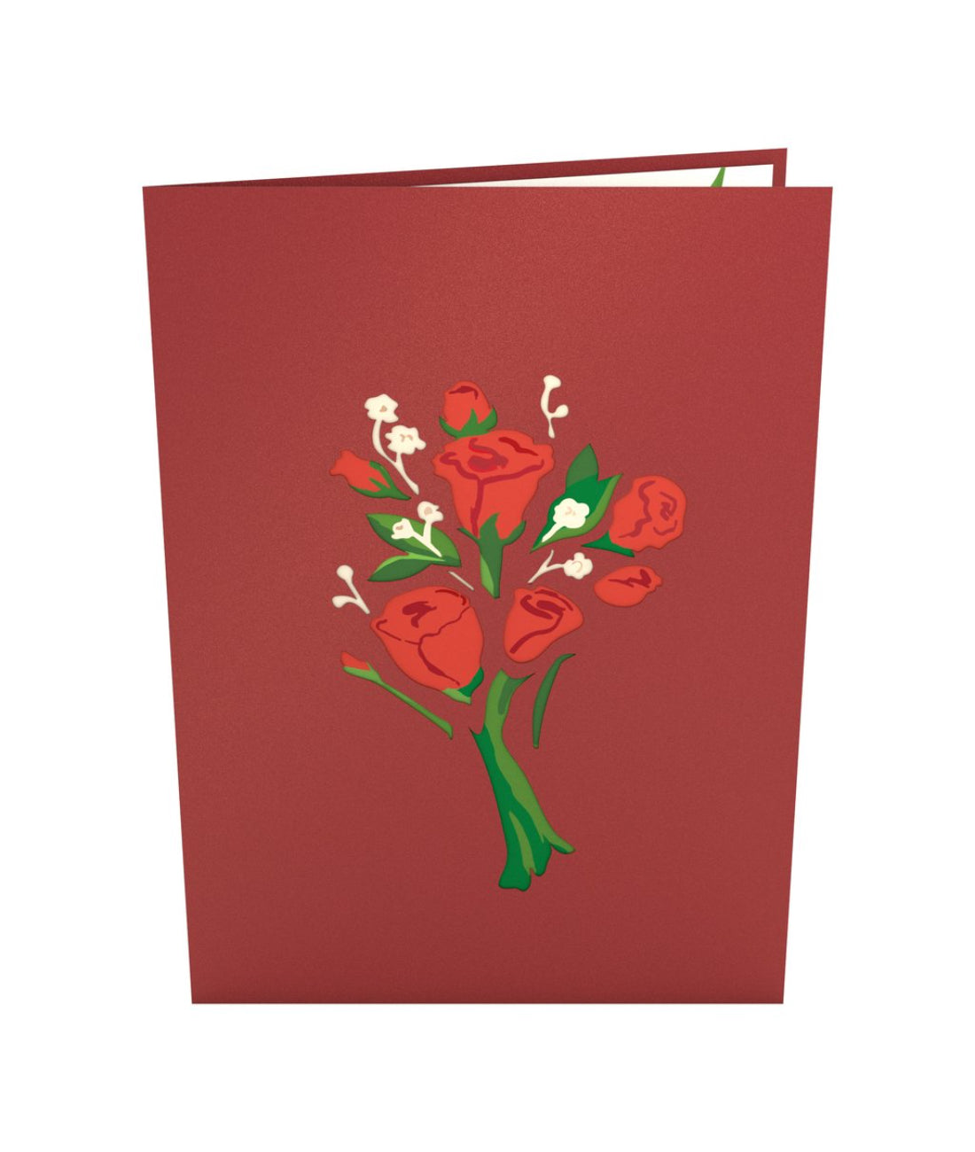 Red Rose Arrangement 3D Card