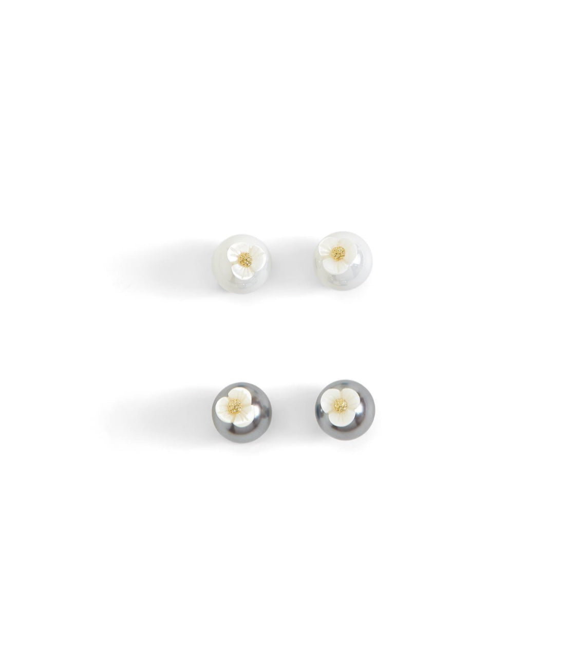 Better Half Flower and Pearl Earrings - Assorted